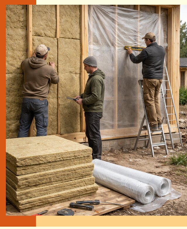 Утепление каркасного дома в Серпухове под ключ с гарантией качества