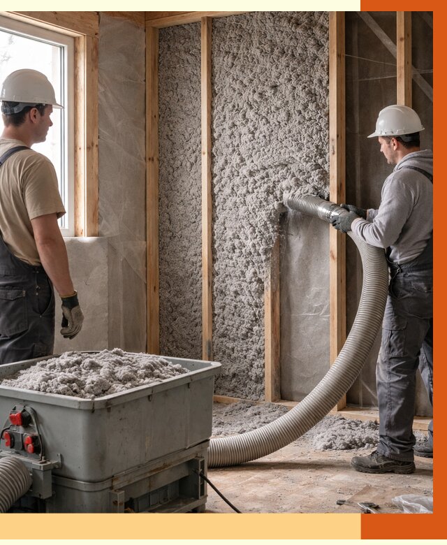 Утепление каркасного дома эковатой в Серпухове от 1829 руб. | ТепломастерСрп