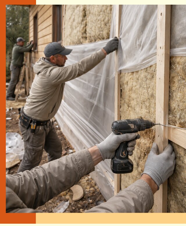 Утепление дома из бруса в Серпухове качественно и долговечно