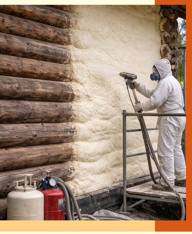 Утепление бревенчатого дома ППУ в Серпухове под ключ от 6351 руб. | ТепломастерСрп