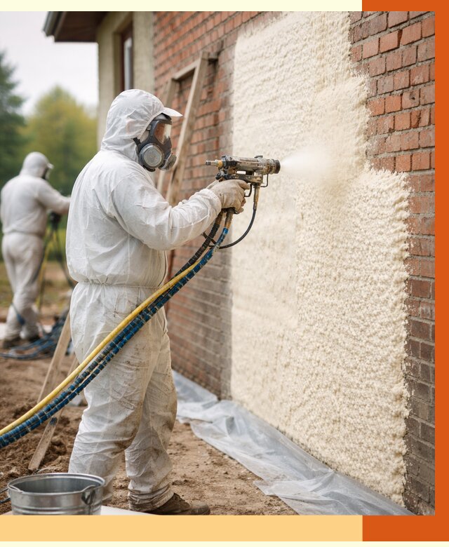 Утепление кирпичного дома ППУ в Серпухове под ключ от 6605 руб. | ТепломастерСрп