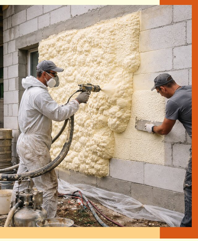 Утепление дома из газобетона ППУ в Серпухове от 4877 руб./м² под ключ | ТепломастерСрп