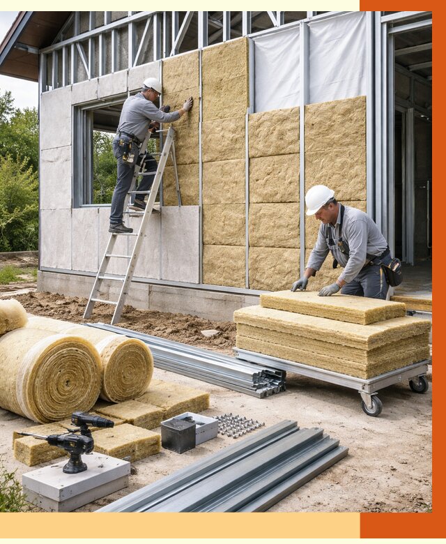 Утепление дома из ЛСТК в Серпухове от 5284 руб./м² — профессионально | ТепломастерСрп