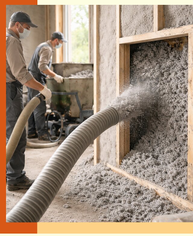 Утепление коттеджа эковатой в Серпухове с гарантией качества