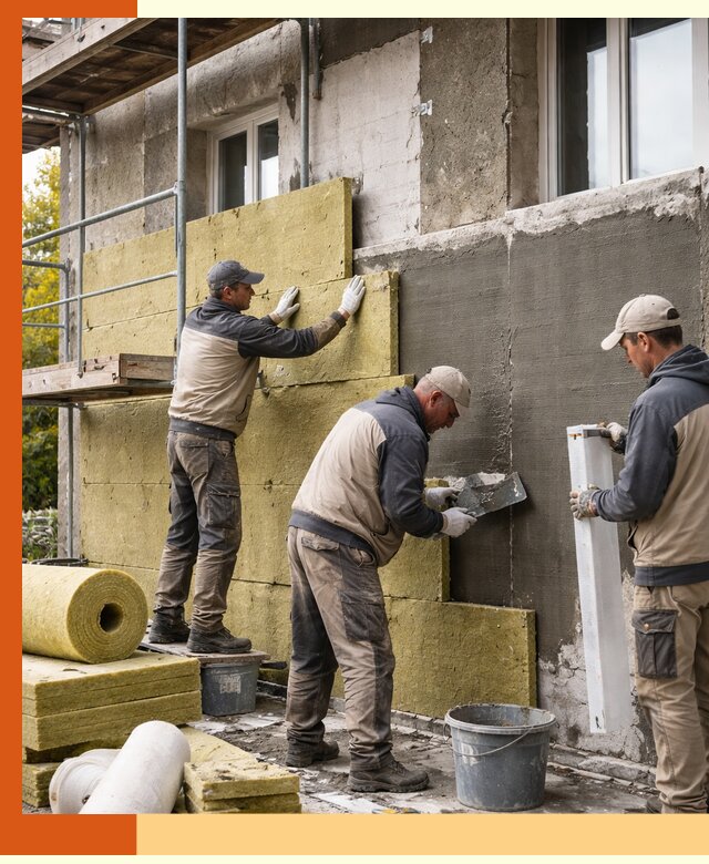 Утепление фасада зданий и домов в Серпухове