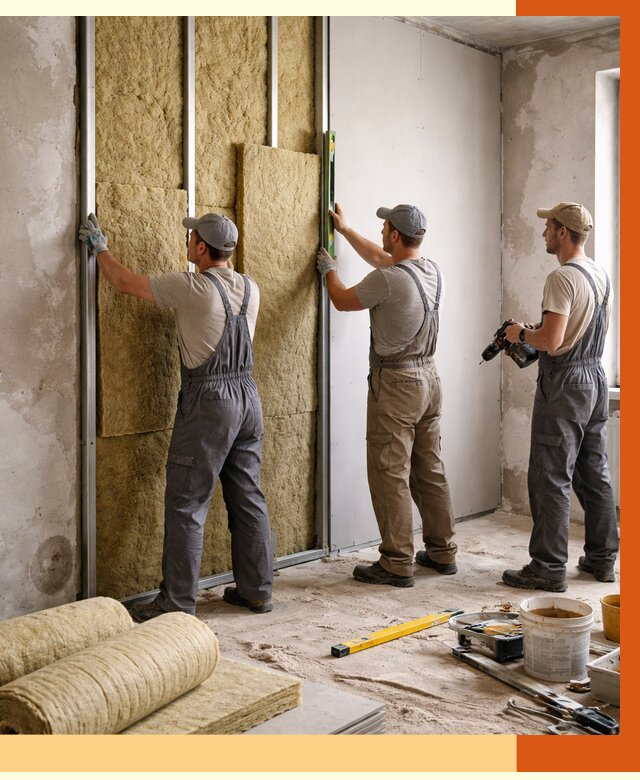 Утепление стен изнутри в Серпухове от 2286 руб/м² под ключ | ТепломастерСрп