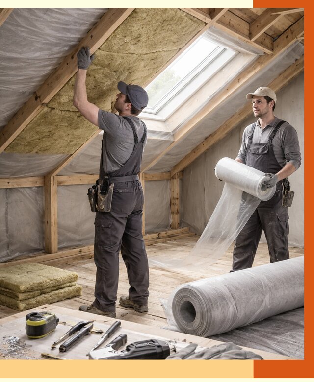 Утепление крыши изнутри мансарды в Серпухове от 4268 руб./м² | ТепломастерСрп