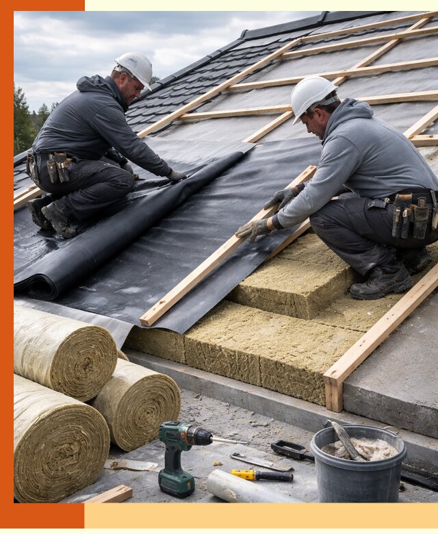 Утепление крыши снаружи в Серпухове: профессиональная теплоизоляция