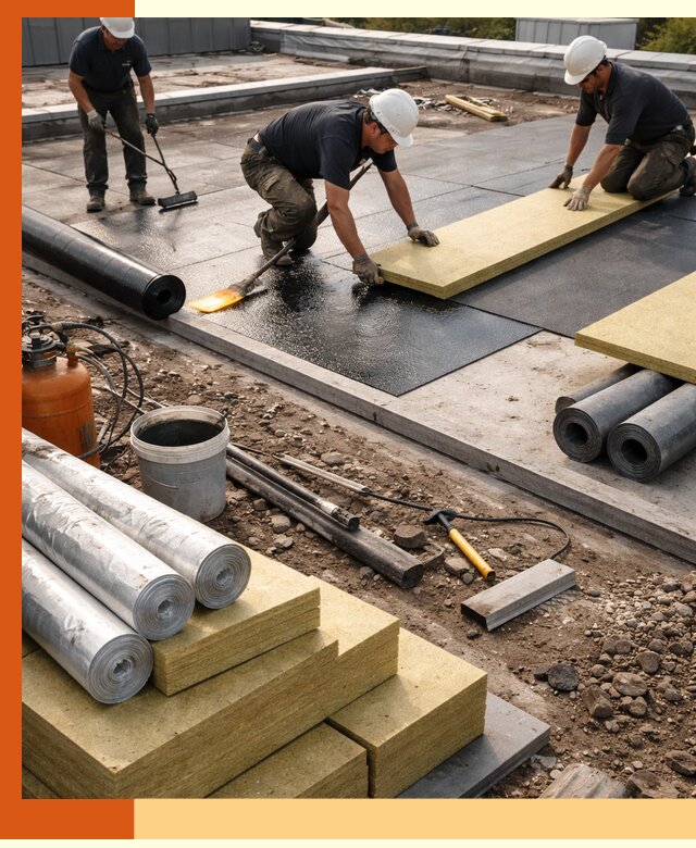 Утепление плоской крыши в Серпухове — надежная теплоизоляция и герметизация