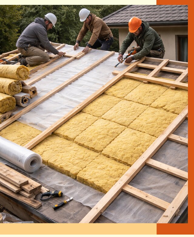 Утепление скатной крыши в Серпухове от 1270 руб./м2 под ключ | ТепломастерСрп