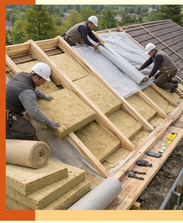 Утепление скатной крыши в Серпухове качественно и надёжно