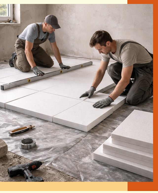 Утепление бетонного пола в Серпухове от 2540 руб/м2 — монтаж и цена | ТепломастерСрп