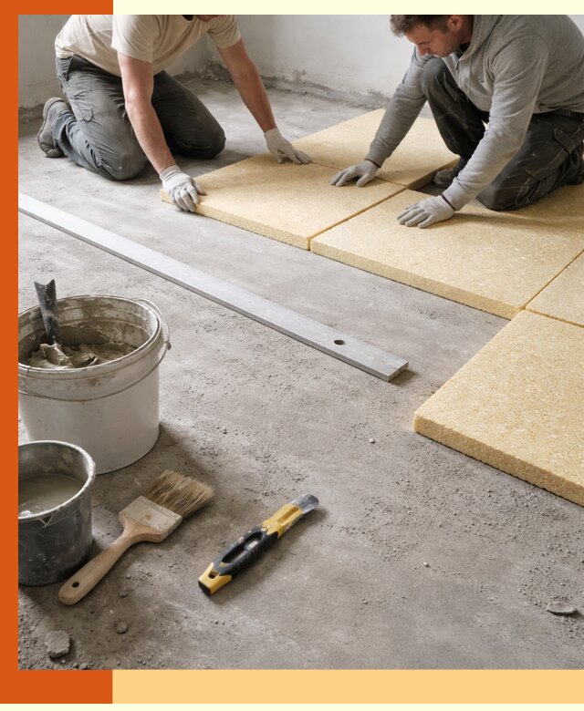 Утепление бетонного пола в Серпухове профессионально и недорого