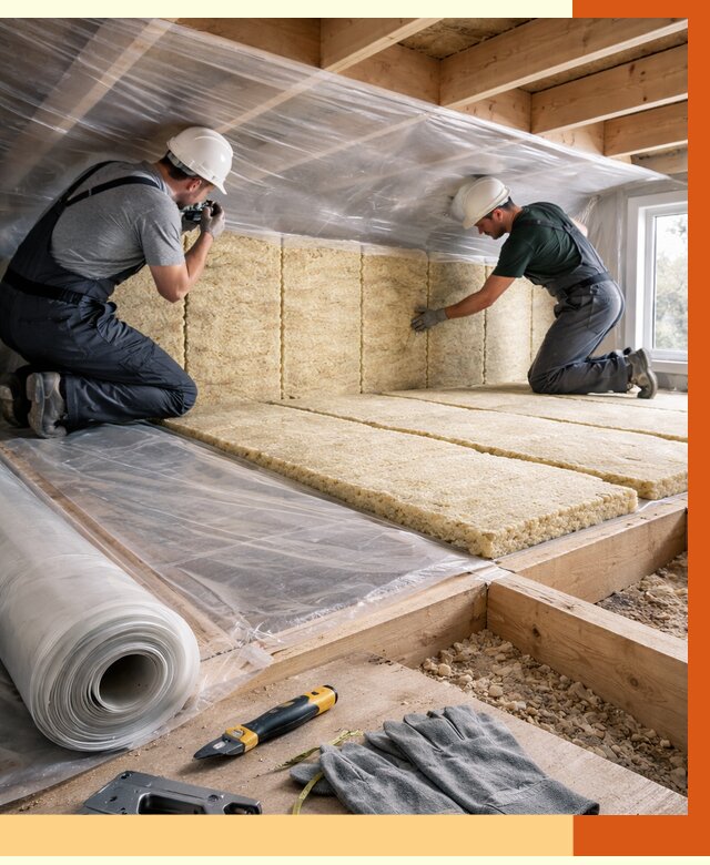 Утепление перекрытий в Серпухове от 2896 руб/м2 — утепление межэтажных и чердачных | ТепломастерСрп