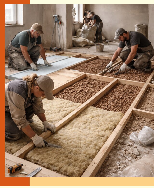 Утепление перекрытий жилых и промышленных зданий в Серпухове