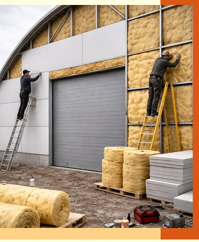 Утепление ангара пенополиуретаном в Серпухове от 7316 руб./м² — комплекс от ТепломастерСрп