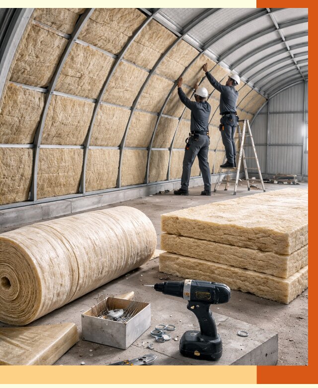 Утепление арочного ангара в Серпухове от 3252 руб./м2 под ключ | ТепломастерСрп