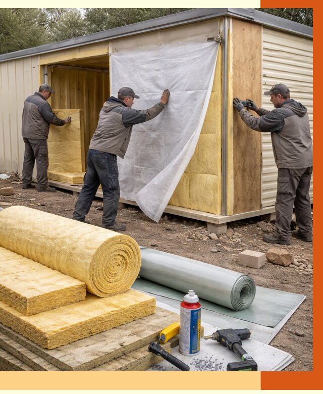 Утепление строительной бытовки в Серпухове от 12701 руб. под ключ | ТепломастерСрп
