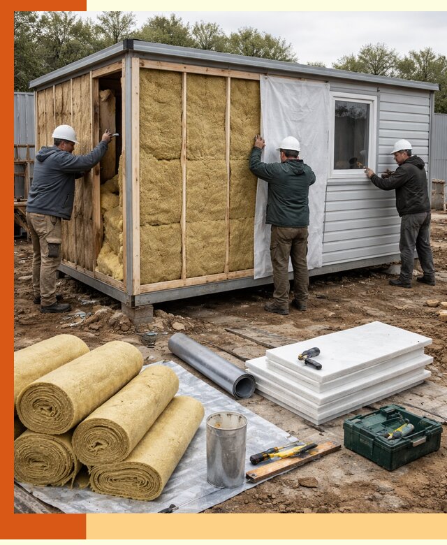 Утепление строительной бытовки под ключ в Серпухове для любых условий