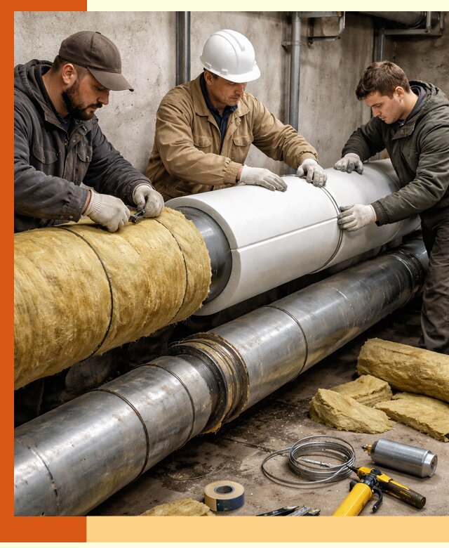 Утепление трубопровода в Серпухове с гарантией энергоэффективности