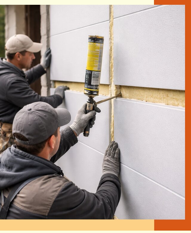 Утепление сэндвич панелей ППУ в Серпухове от 4268 руб. за м2 | ТепломастерСрп