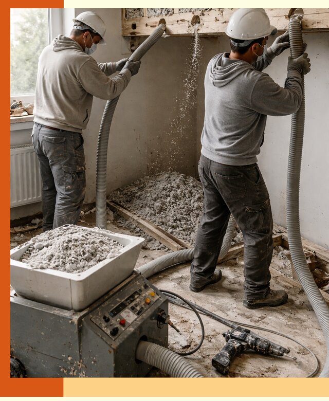 Заполнение пустот перекрытий пеной и наполнителями в Серпухове