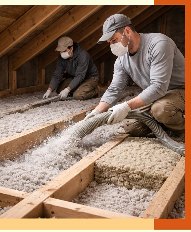 Заполнение полостей чердачного перекрытия в Серпухове от 4572 руб. | ТепломастерСрп