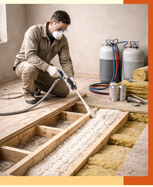 Заполнение полостей межэтажного перекрытия в Серпухове от 4268 руб. | ТепломастерСрп