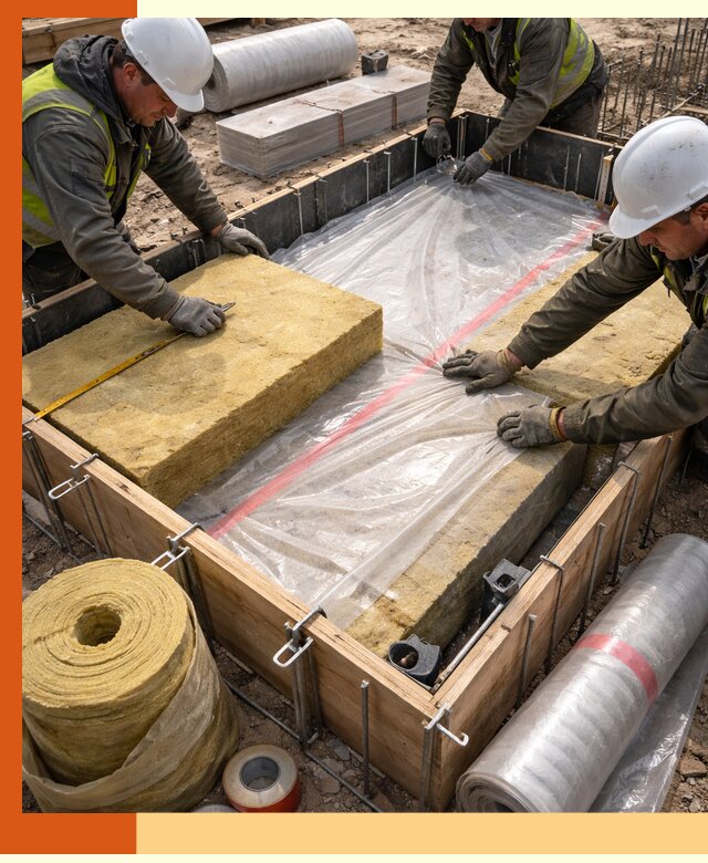 Теплоизоляция опалубки для строительства в Серпухове