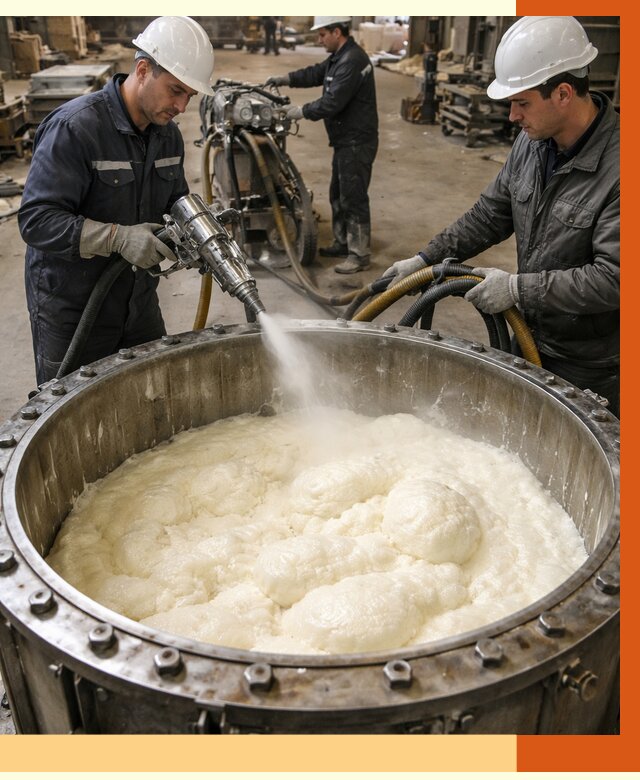 Заливка ППУ в емкости в Серпухове от 7367 руб. — утепление емкости под ключ | ТепломастерСрп