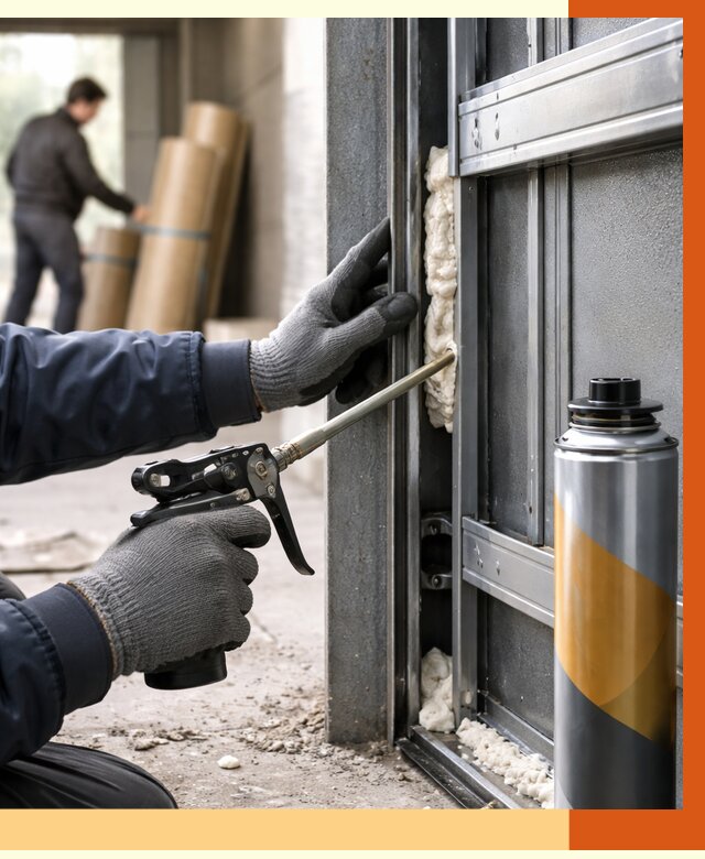 Заполнение пустот ворот в Серпухове от 4572 руб. — заливка ППУ, утепление под ключ | ТепломастерСрп