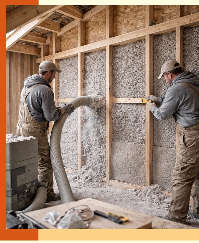 Утепление эковатой стен, потолков и перекрытий в Серпухове