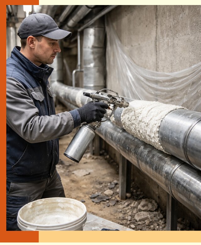 Утепление труб жидкой теплоизоляцией в Серпухове