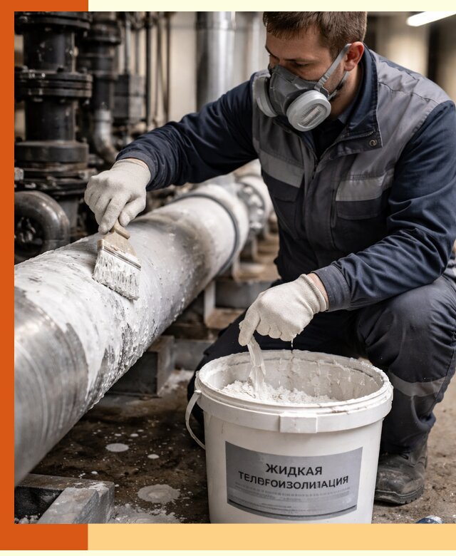 Утепление оборудования жидкой теплоизоляцией в Серпухове