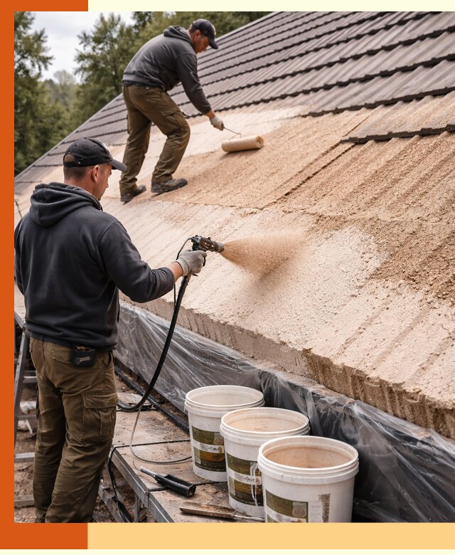 Утепление кровли жидкой пробкой в Серпухове для домов и зданий
