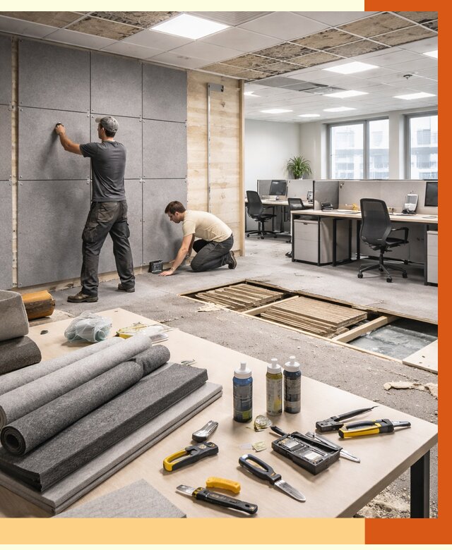 Профессиональная шумоизоляция офиса в Серпухове от 6859 руб. за м2 | ТепломастерСрп
