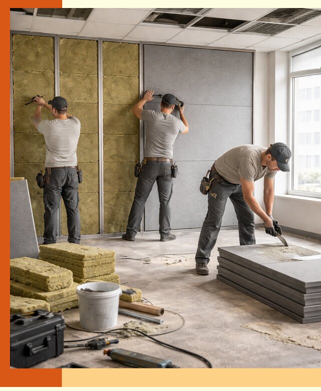 Профессиональная шумоизоляция офисов в Серпухове для комфорта сотрудников