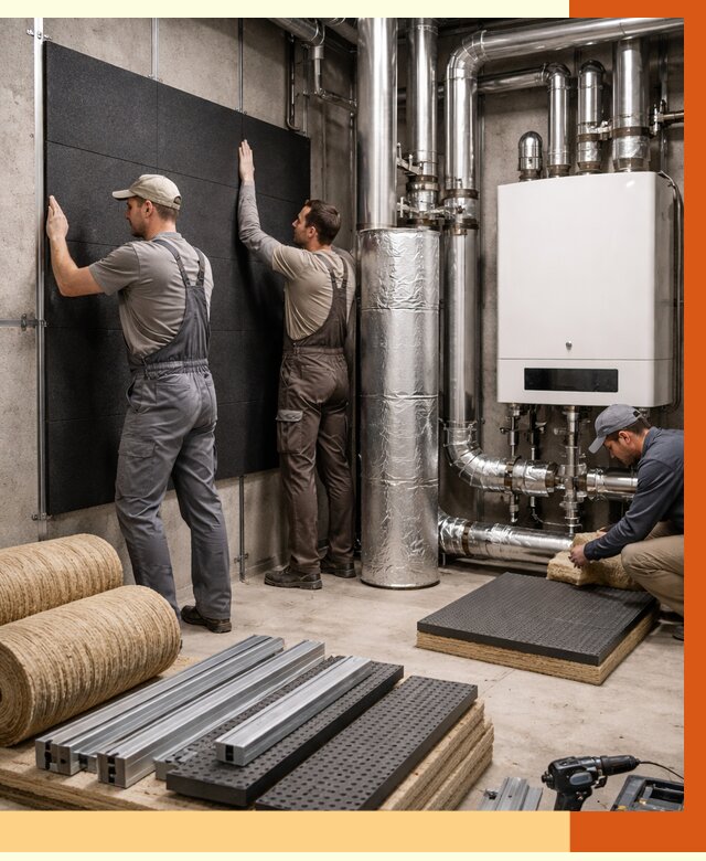 Шумоизоляция котельной в Серпухове от 6605 руб. под ключ | Профессиональная звукоизоляция — ТепломастерСрп