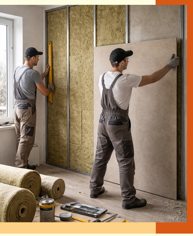 Шумоизоляция стен в Серпухове от 4572 руб/м2 — звукоизоляция стен под ключ | ТепломастерСрп