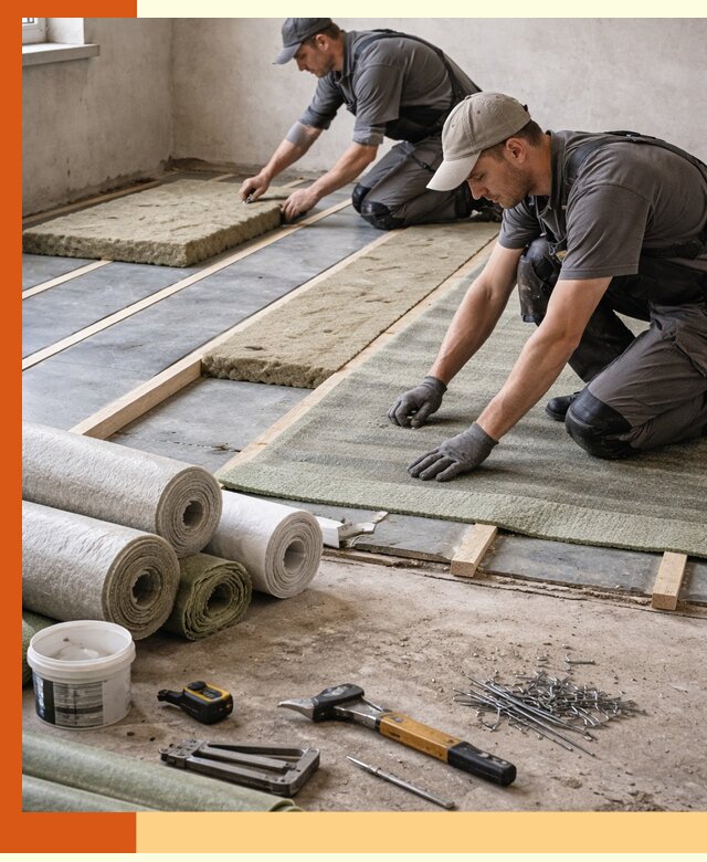 Шумоизоляция пола в Серпухове — профессиональная звукоизоляция помещений