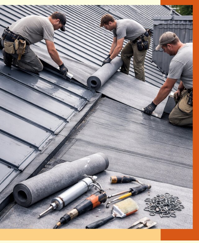 Гидроизоляция металлической кровли полимочевиной в Серпухове от 8637 руб. | ТепломастерСрп