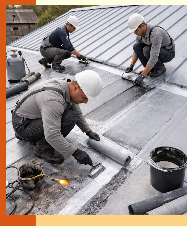 Гидроизоляция металлической кровли с гарантией в Серпухове