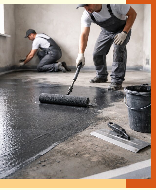Профессиональная гидроизоляция пола в Серпухове от 8637 руб. под ключ | ТепломастерСрп