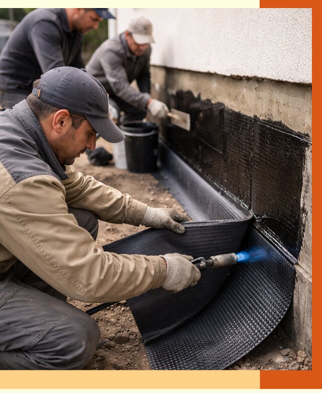 Гидроизоляция цоколя и отмостки в Серпухове от 8637 руб. — ТепломастерСрп