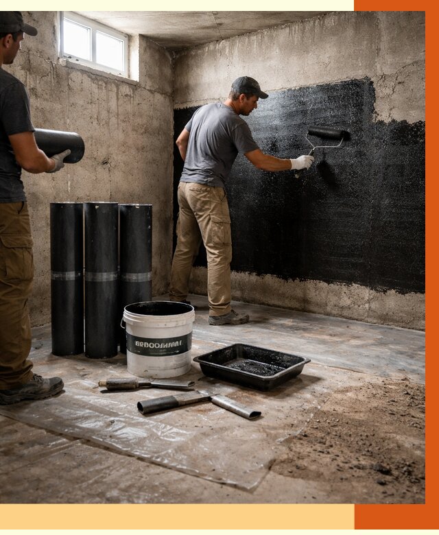Гидроизоляция подвала в Серпухове от 3556 руб. под ключ | Профессионально — ТепломастерСрп