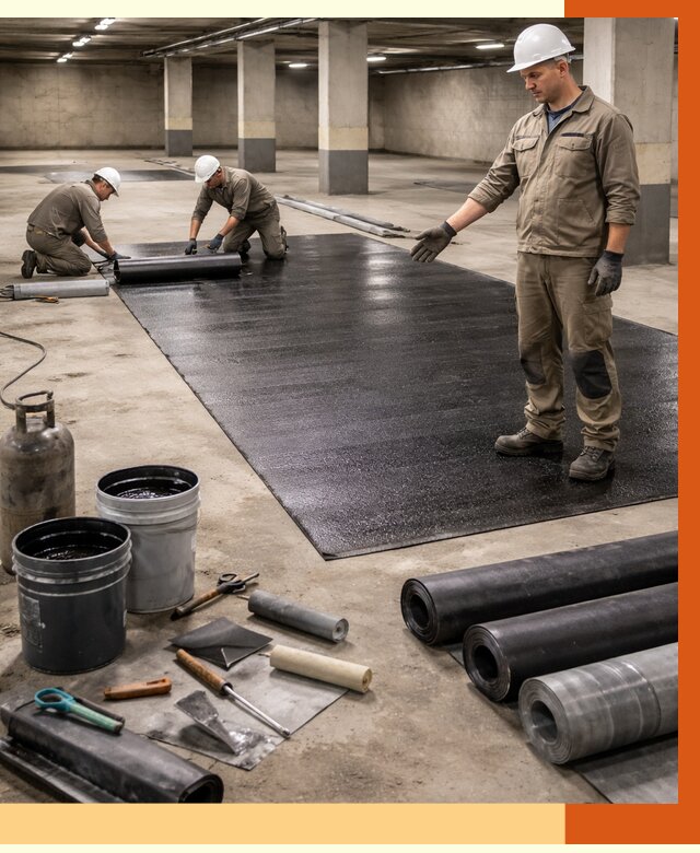 Гидроизоляция паркинга в Серпухове от 1219 руб/м² — профессиональная защита | ТепломастерСрп