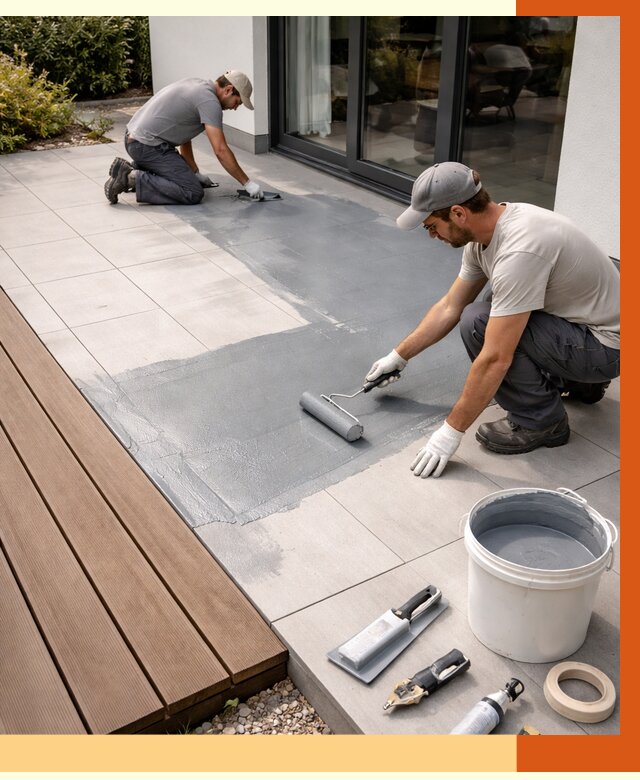 Гидроизоляция террасы в Серпухове под ключ от 7621 руб./м² | ТепломастерСрп