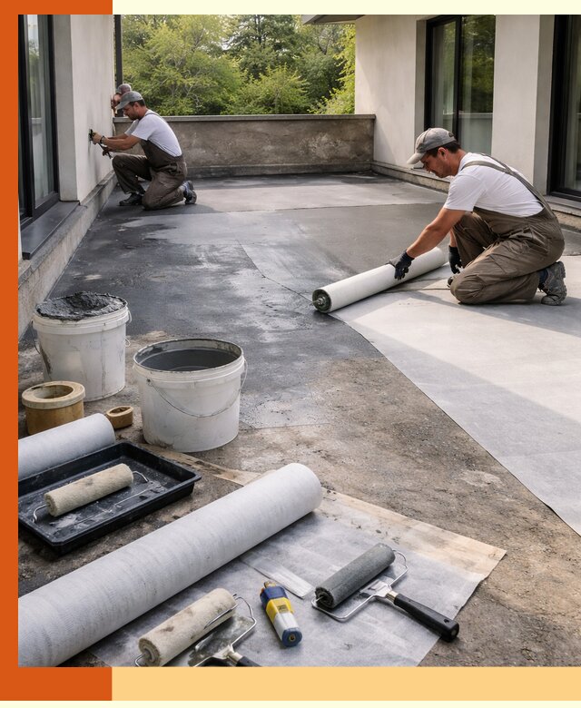 Гидроизоляция террасы в Серпухове — надежная защита от влаги и протечек